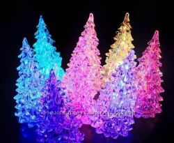  Светящаяся елка, снеговичек минисветильник, подарок, Новый год