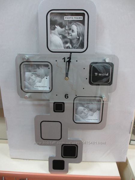 Стильные настенные часы с фоторамками для Вашего дома