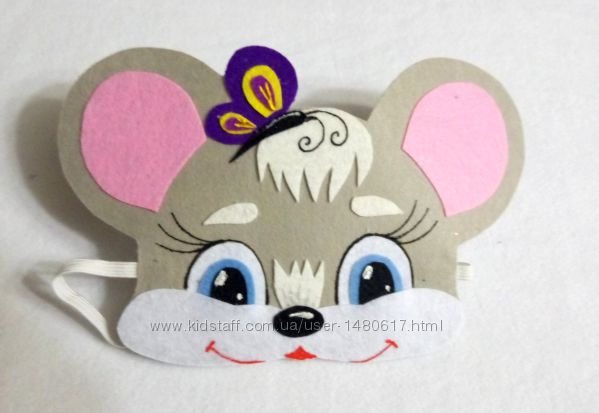 Карнавальна маска на голову Мишка
