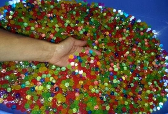 Гидрогель разноцветные шарики орбиз  1000 штук