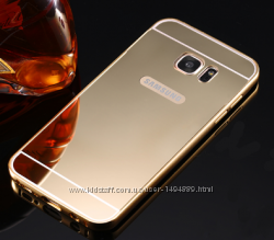 Чехол для Samsung S6 золотой зеркальный акрил