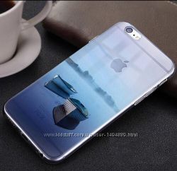 Прозрачные силиконовые чехлы с эффектом в 3D iphone 6 6S