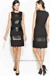 Calvin klein черное комбинированное платье 14 usa 50-52