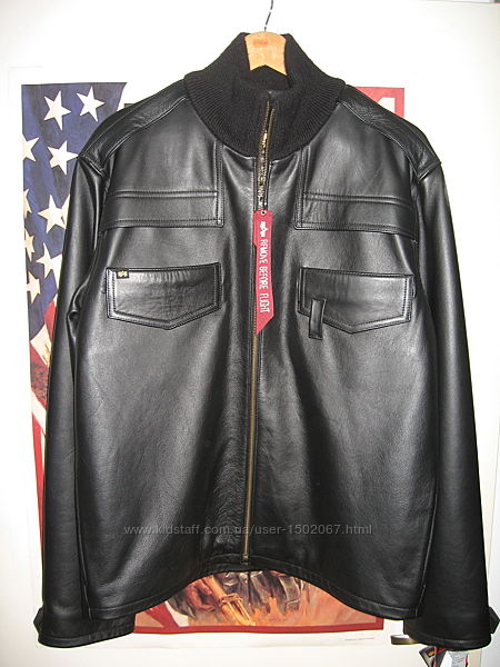 Куртка alpha industries detriot jacket кожа