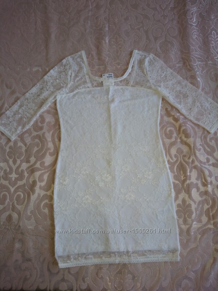 Нежное молочное платье H&M 14р