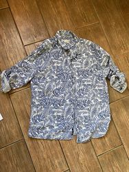 ZARA модная рубашка хлопок с принтом на парня 140-150 см