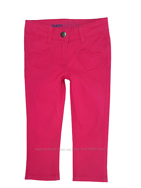 Яркие розовые джинсы slim на девочку 1 - 1,5 года, размер 86, lupilu