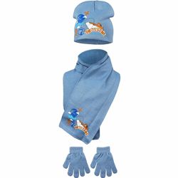 СКИДКА Комплект, шапка, шарф, перчатки Disney, Самолеты Dusty 