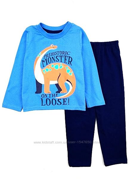 Хлопковая пижама с динозавром на мальчика р. 92, 98 Primark