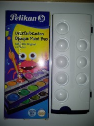 Краски акварельные матовые Pelikan K24 24 цвета  белый уценка