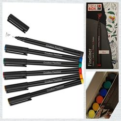 Оригинал Германия Разноцветные капилярные ручки линеры Marabu CREABOX crea