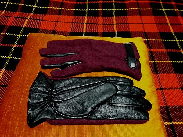 Женские перчатки кожа  войлок от немецкого бренда ESMARA.