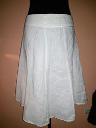 Белая льняная юбка H&M