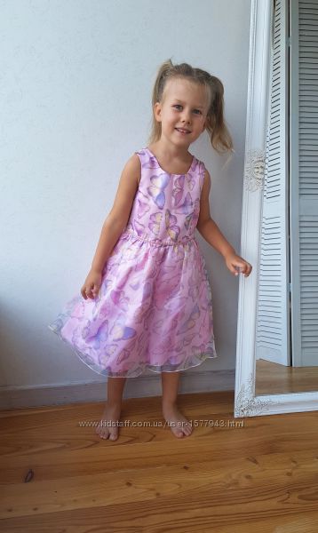 Нарядное платье для девочки 4-6 лет с пышной юбкой