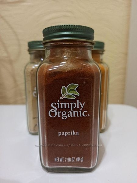 Simply Organic, органические специи, Паприка, 84 г 