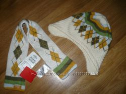 Шапка и шарф набор для мальчика 74-80р. Новый