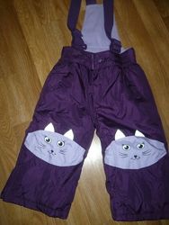 Штаны на брителях зимние 92р. Kiki&Koko фиолетовые