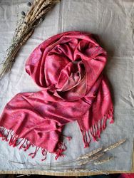 Широкий шарф палантин кашемир 