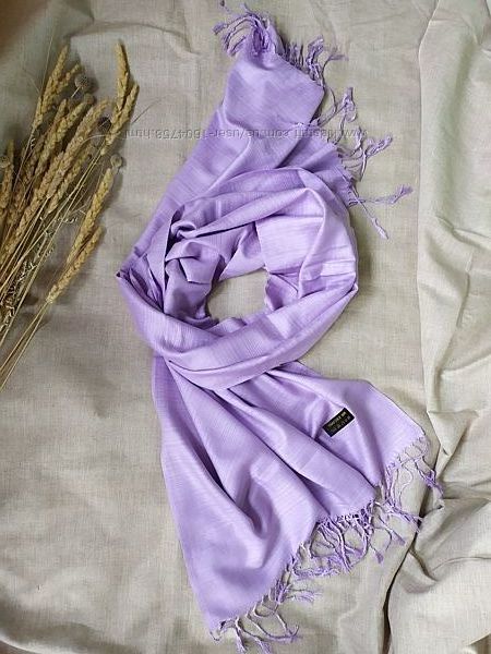 Большой шарф палантин натуральный тайский шелк