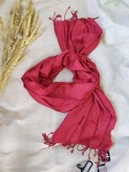Широкий шарф палантин Lifestyle темно красный/ марсала / винный / хиджаб