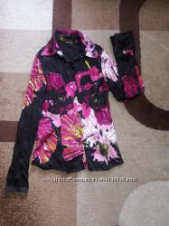 Яркая блуза в цветах дорогой брэнд Roberto Cavalli