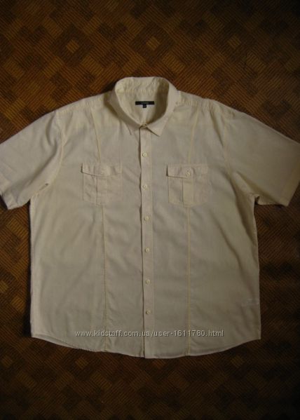 Мужская рубашка - большой размер - батал - лён - George - XXXL - 56-58рр.