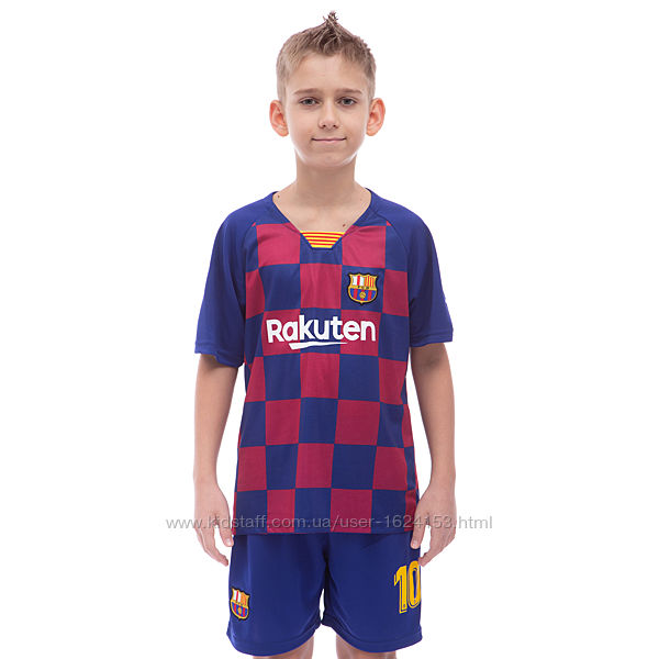 Футбольная форма детская Барселона Месси 10 сезон 2021 от 115 см до 158 см