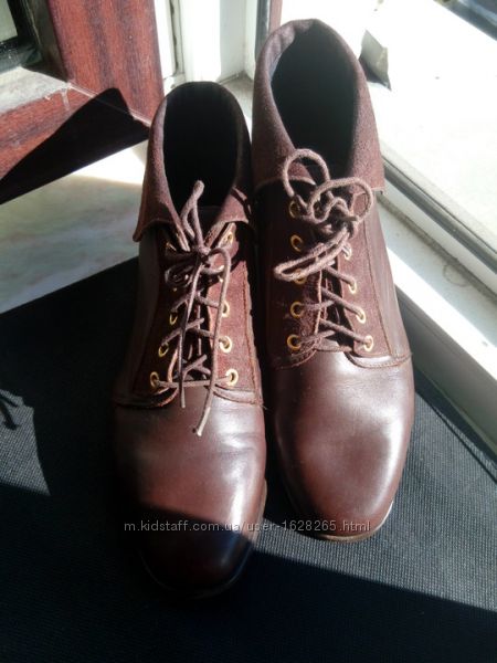 Ботинки кожаные,  Clark K shoes, стелька 22 см, деми, , Бразилия