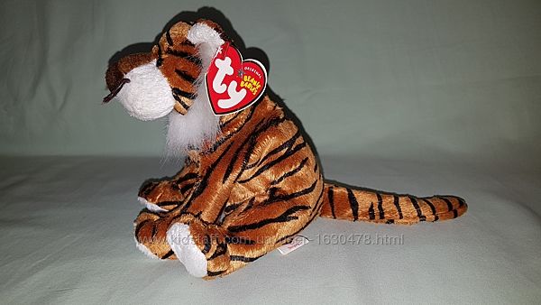 Ty beanie babies мягкая игрушка тигр Stripey коллекционный оригинал 2005г