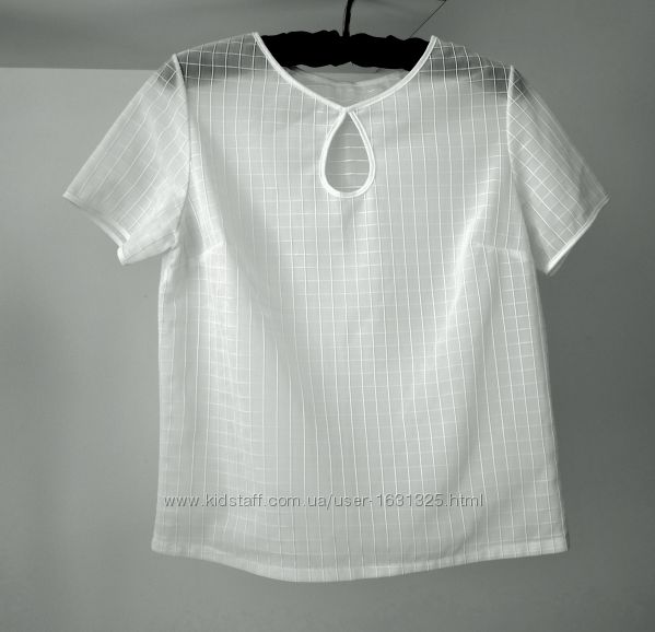 Блузка кофточка рубашка женская белая молочная полиэстер лето р46-48 Италия