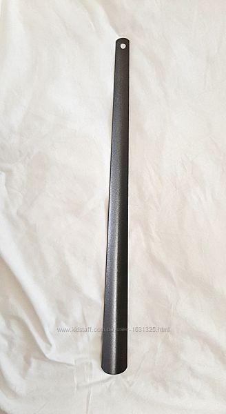 Лопатка ложка рожок для обуви длинная серая глянец металл длина 60см 70см