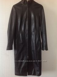 Итальянское кожаное пальто, размер 44-46