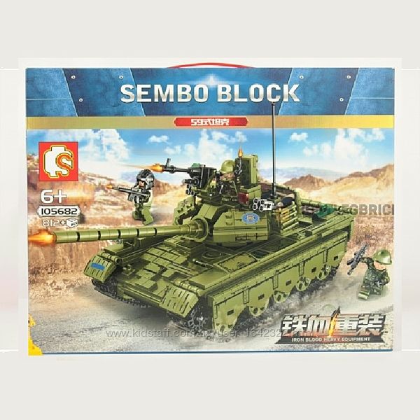 Конструктор Sembo 105682 Танк 812 деталей