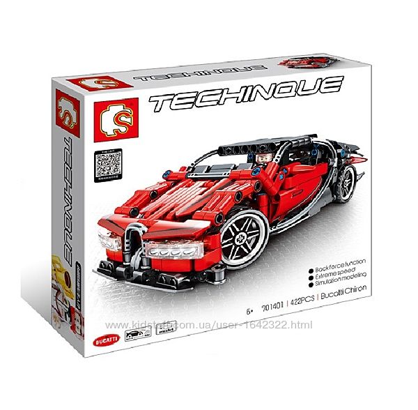 Конструктор Sembo 701401 Bugatti Chiron 422 детали