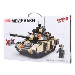 Конструктор Sluban m38-b0756 Военная техника Боевой танк 758 детали