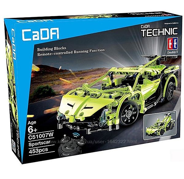 Конструктор CaDa Technic C51007W Спортивная машина 453 детали 51007