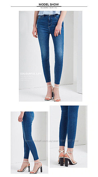  Женские узкие джинсы Metersbonwe, джинсы-карандаш с эластичной талией