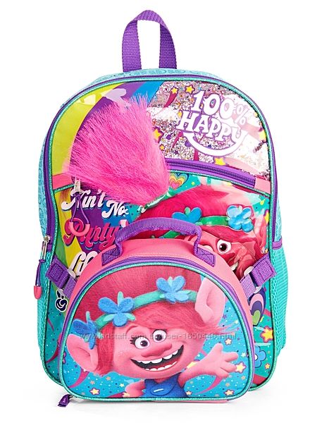  Детский школьный рюкзак с ланчбоксом Тролли  Dreamworks Trolls США