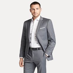 Шикарный классический серый мужской костюм натуральная шерсть TommyHilfiger