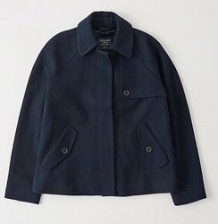  Темно синее Шерстяное пальто куртка Abercrombie & Fitch Разм L