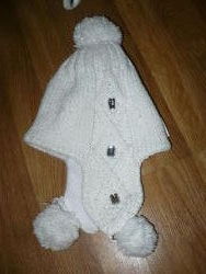 Шапка белая зимняя 10-14лет