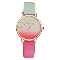 Женские наручные часы с цветным ремешком код 500