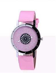 Наручные женские часы с розовым ремешком код 400
