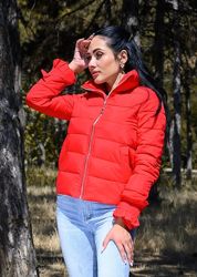 Куртка женская красная демисезонная код П200
