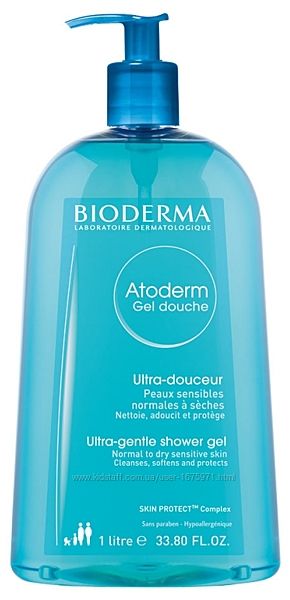 Bioderma Atoderm Gentle Shower Gel гель для сухой и чувствительной кожи 1л