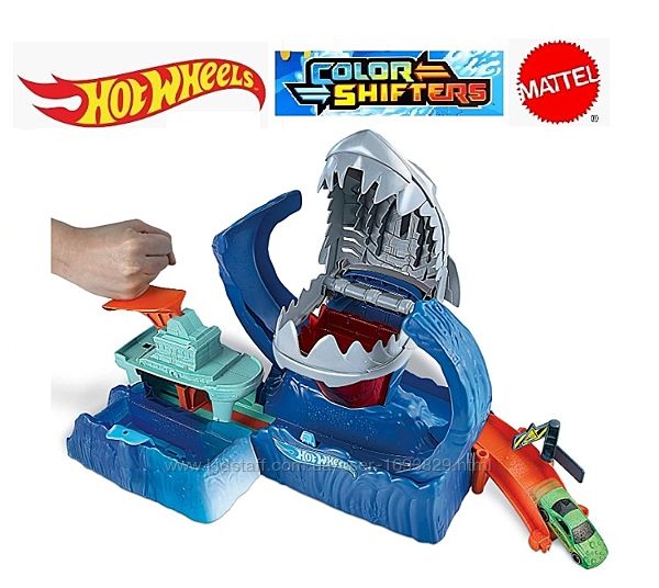 Hot Wheels City Color Shifter Shark Jump Play Set GJL12 Хот Вилс Вілс