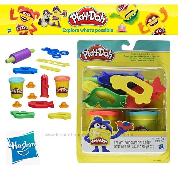 Play-Doh Rollers Cutters & More ITEM B7417 Плей До Форми Тісто Тесто