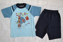 Качественная летняя хлопковая пижама street 3 расцветки oztas, турция